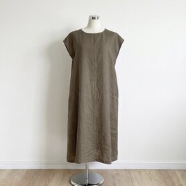 ベルギーリネンオーガニック◇フレンチスリーブワンピース