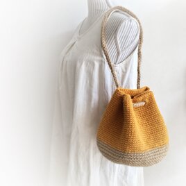 クヴァレ＊2way＊麻ひもバッグ《オレンジ》