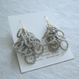 Halo - gray  | 耳飾り | ワイルドシルク