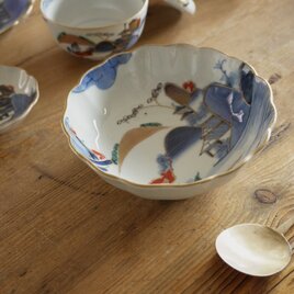 【なます皿】静かな山水と金彩の美しい器