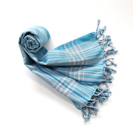 ケニアの綿織物 キコイ（ Kikoi ）ショール大判 ストール 羽織る