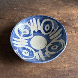 呉須色 うず潮文 小鉢｜径16cm｜手描き