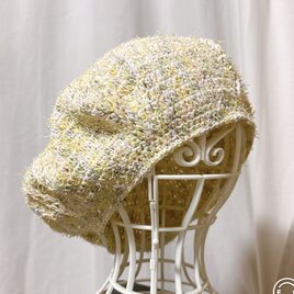 コットンのベレー帽