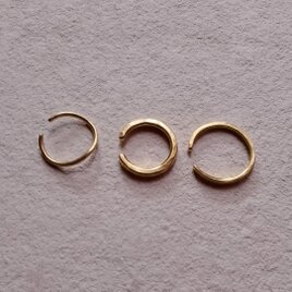 【一点限り】 真鍮 シンプル デザインイヤーカフ 3点セット