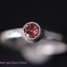 【美しい夕焼け色】サンセットカラートルマリン・シルバーリング【入日】
