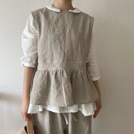 リネン100％｜ナチュラル横開きベスト