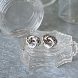 YT58-【 Crown TRIFARI 】クラウントリファリ・ヴィンテージイリング 1960's Knot Silver