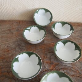 さくら紋様　盃6客　豆鉢　