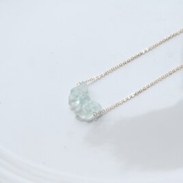 フローライトリボンのネックレス　no,1１４kgf