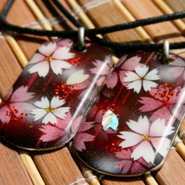 和柄 ペアネックレス 桜 伝統 職人 桜 さくら ペアアクセサリー 名入れ 手作り ハンドメイド プレゼント ギフト カップル