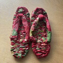 布ぞうり　本体：着物地　綿　23～25ｃｍ