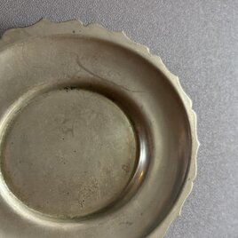 英国の古い花リムオーバルプレート