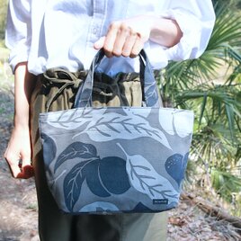 トートバッグ (S)「桃栗三年柿八年」_濃淡_濃い