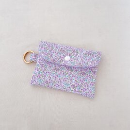 ミニウォレット　パープル小花