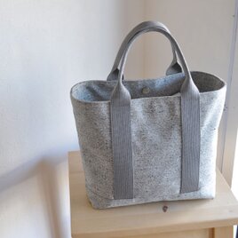 キャンバスシンプルトート　ミドルサイズ　スウェットのような ” ごましお（ ライト ）”