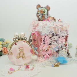 小さな物語が宿る♡くまちゃんテディベア♡おすそ分けファイル♡ジャンクジャーナル♡コラージュ♡BOOKタイプ