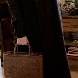 久留米絣黒無地ワンピース