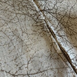 正絹紬絽　木の模様　アップサイクル品