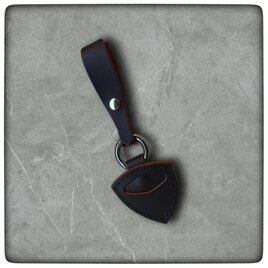 ◆ギターベース　レザー　ピックケース◆茶芯ブラックレザー　カスタムオーダー可能☆