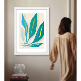 リーフ＆リーフ　植物　送料無料 　sei新着作品/新着順　イラスト　ポスター　アートポスター　4101