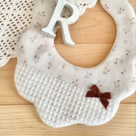 新作♪ベージュフラワー♪オーガニック♪ふわふわやわらかスタイ