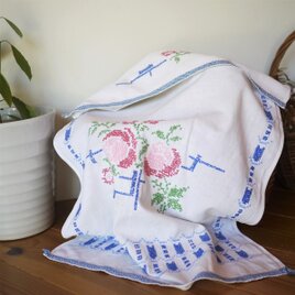 オーバータオル クロスステッチ薔薇 　ドイツ