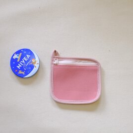 帆布のフラットミニポーチ/すもも