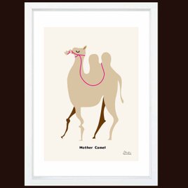 ママ　ラクダ　送料無料 　アート/sei検索新着順　イラスト　A4〜A0　ポスター　アートポスター　3304