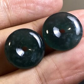 RS13-16 氷種 紺色 玉壁 平安守り グアテマラ産 A貨 本翡翠 ルース