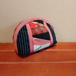 着物　パッチワーク楕円型ポーチ（中）