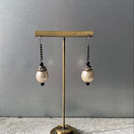 Vintage 90s-00s USA retro drop pearl crystal bijou pierce