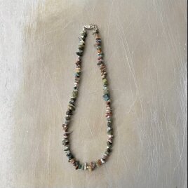 Vintage USA retro multicolor agate necklace