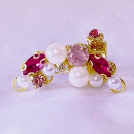 イヤーカフ風 ビジュー付きピアス♡