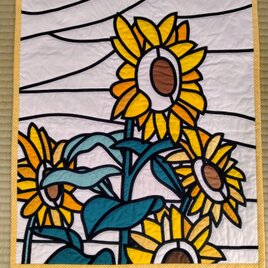 パッチワーク　ステンドグラス　タペストリ