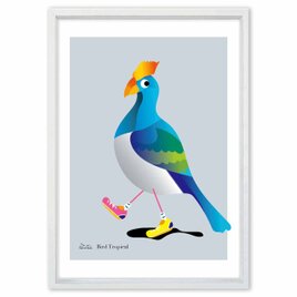 スニーカーが好き　鳥　送料無料 　アート/sei新着作品/新着順　イラスト　ポスター　アートポスター　3196