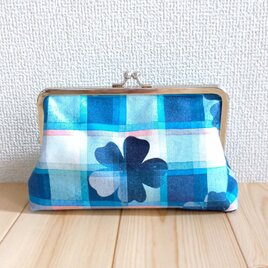 リバティ　大きめがま口ポーチ　16.5cm口金　通帳ケース　お薬手帳ケース　チューダーペタルス　685