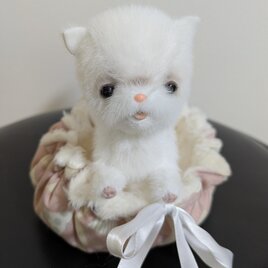 ハンドメイド☆ぬいぐるみ☆子猫☆ベロ☆ベッド