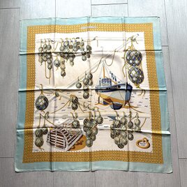 エルメス　スカーフカレ　Hermès　海のぶどう　Les Raisins de la Mer 1967年 12acdw38