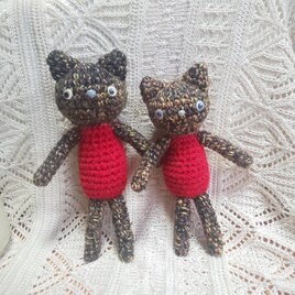 あみぐるみサビ猫２個セット