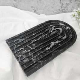 ジェスモナイト アクセサリートレイ ブラックマーブル インテリア雑貨　ギフト