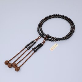 真言宗　縞黒檀　華梵天　男性用　数珠　念珠　京都　JUA162
