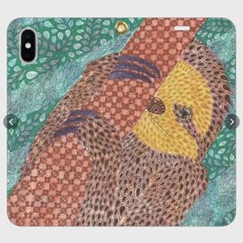 ナマケモノ・ドゥルン｜森の静けさをまとって過ごす帯なし手帳型iPhoneケース