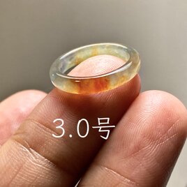 L17-99 上品 ピンキーリング 氷種 3.0号 赤翡翠 グアテマラ産 A貨 本翡翠 くりぬき リング