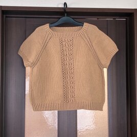 ラグラン袖のサマーニット