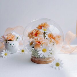 【母の日】カーネーションガラスドーム Spring インテリア　