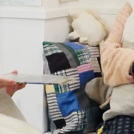 クッキーカラー　リネンパッチワーククッションカバー