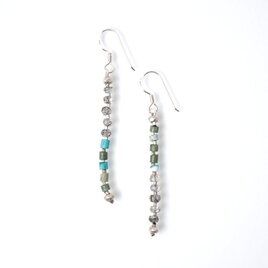 -Turquoise・Tourmaline quartz- hooks