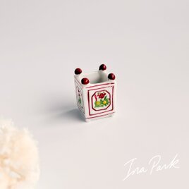 玉ねぎ箱　レ・イレットのアンティーク陶器　フェーブ　フェーヴ　フランス製　陶器