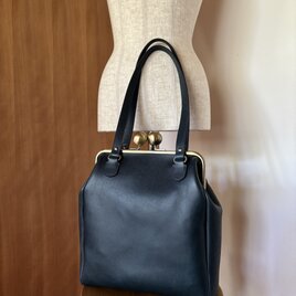 大玉がま口バッグL【ネイビー】受注後製作