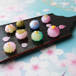 ガラスの和菓子セット★ガラスのミニチュア和菓子店★